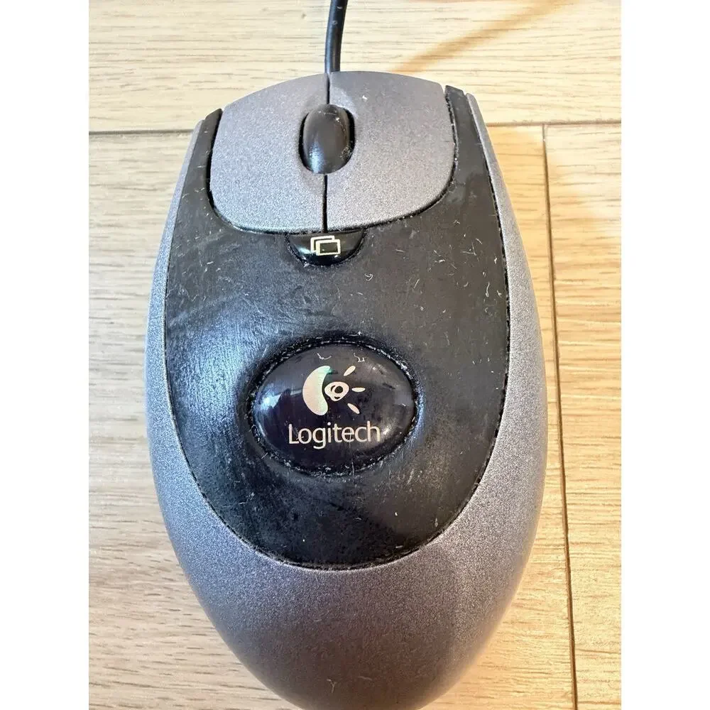 Logitech MX300 Optical Wheel Mouse Black / Silver USB Mouse M-BP82 Tested Rare!